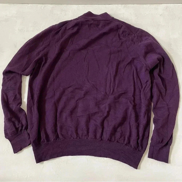 Gran Sasso For Mark Shale Purple Sweater Adult 100% Virgin Wool - Picture 2 of 6